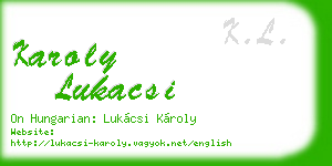 karoly lukacsi business card