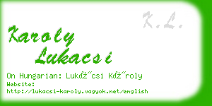 karoly lukacsi business card